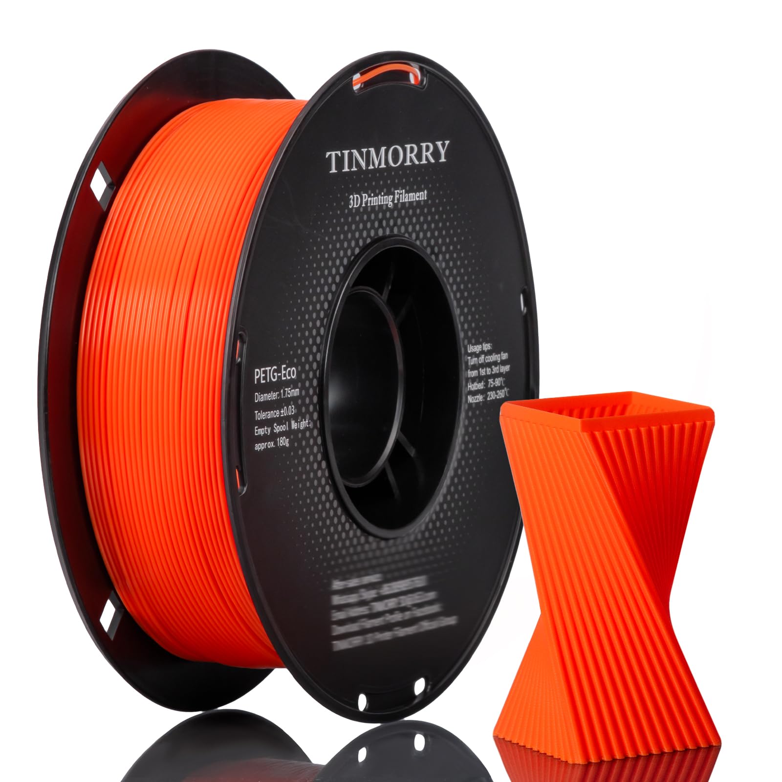TINMORRY Rapid PETG-Eco 3D Druck Filament, Kompatibel mit Bambu Lab/Creality K1C / FLASHFORGE Adventurer 5M / Anycubic K