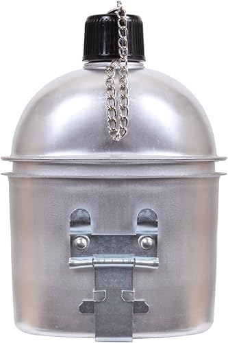 Miniatura 3 de Rothco Cantina de aluminio – Esencial de supervivencia para acampar al aire libre – Capacidad de 1 cuarto de galón