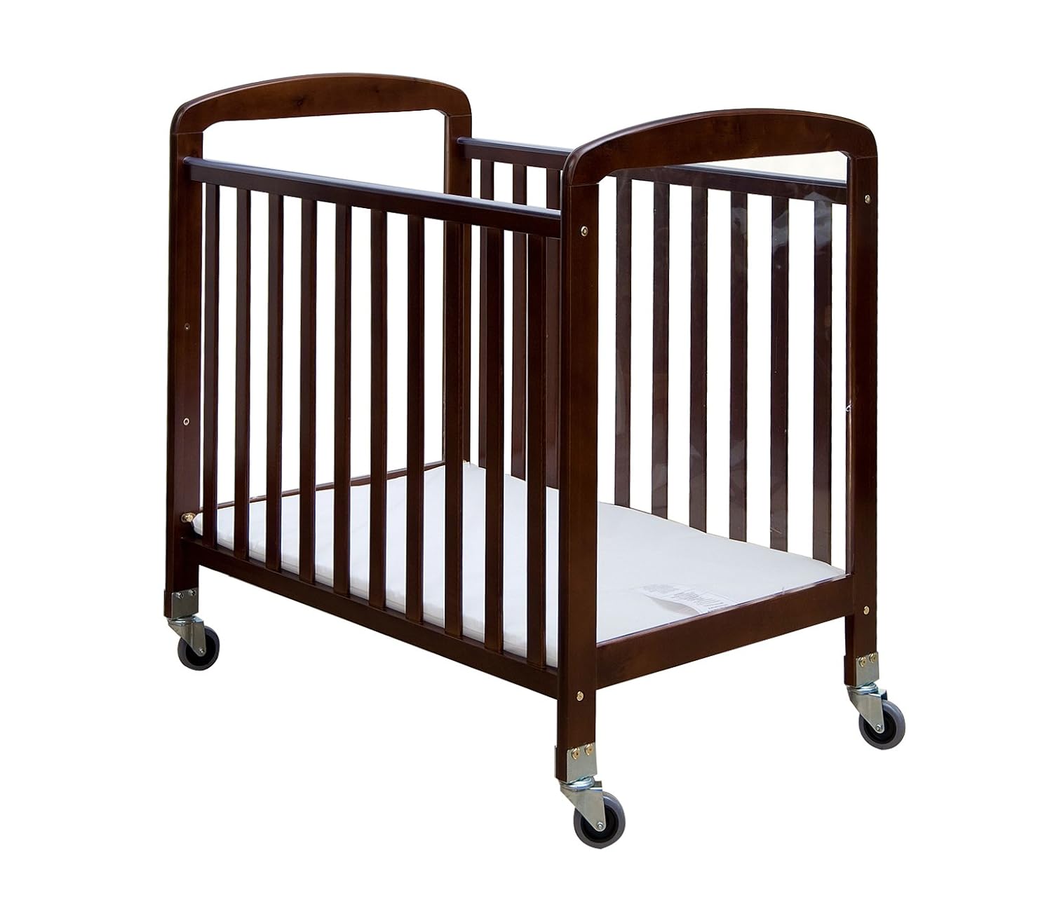 Dream On Me 2in1 SeeThrough Portable Convenience Crib, Espresso Baby