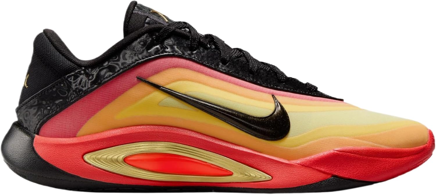 A One ASW Womens Lifestyle Shoes (Black/Metallic Gold/Bright Crimson) Size 12.5