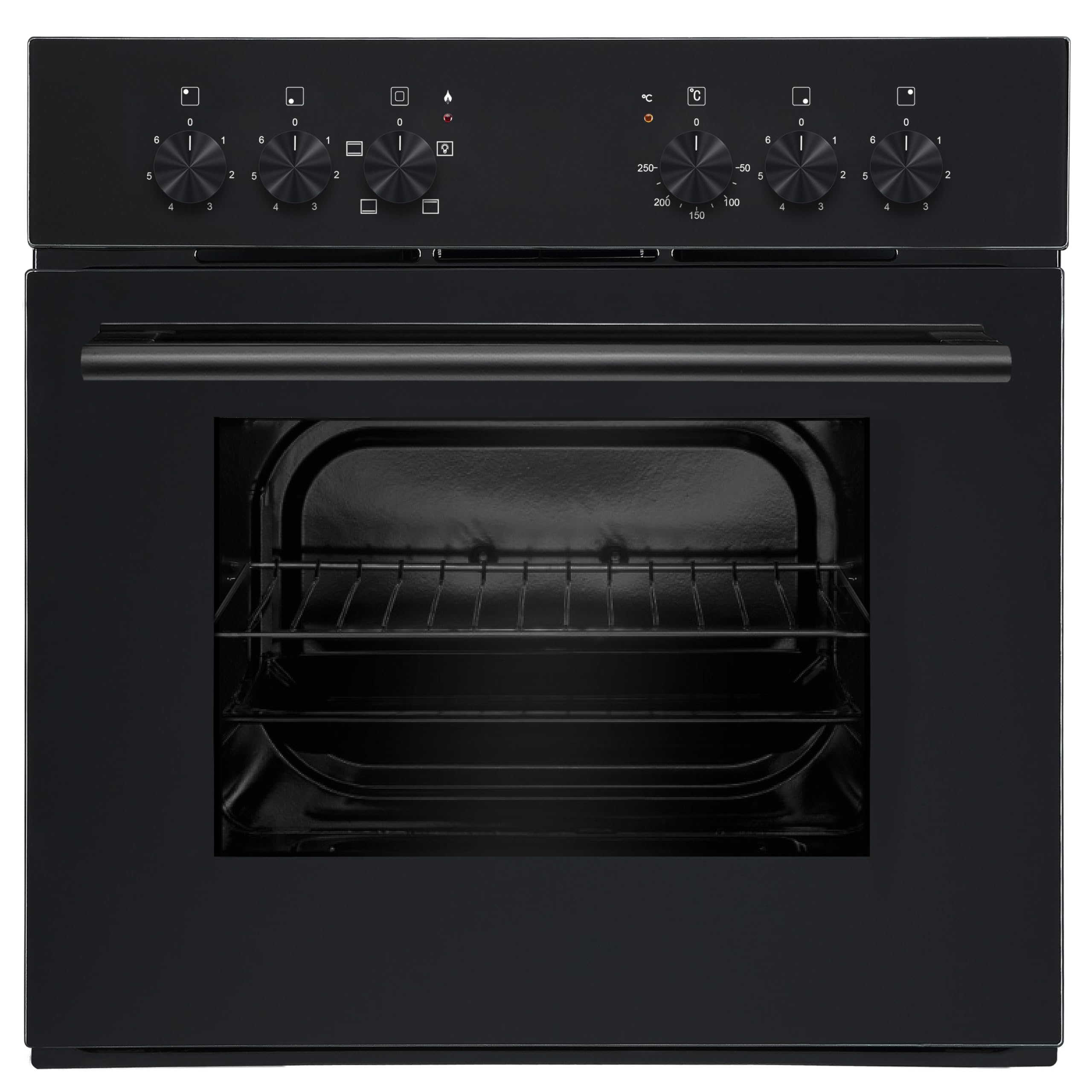 Respekta Einbau Herdset Viktor| Backofen mit Glaskeramikkochfeld | 60 Liter Garraum | Energieeffizienzklasse A | 4 Kochzonen | 6 Leistungsstufen | schwarzes Glas | Einbauherd Set 60 cm