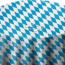 Oilcloth Tablecloth Oilcloth Tablecloth Garden Tablecloth Round Oval Bavarian Diamond Round Approx. 140 cm Washable Wax Tablecloth