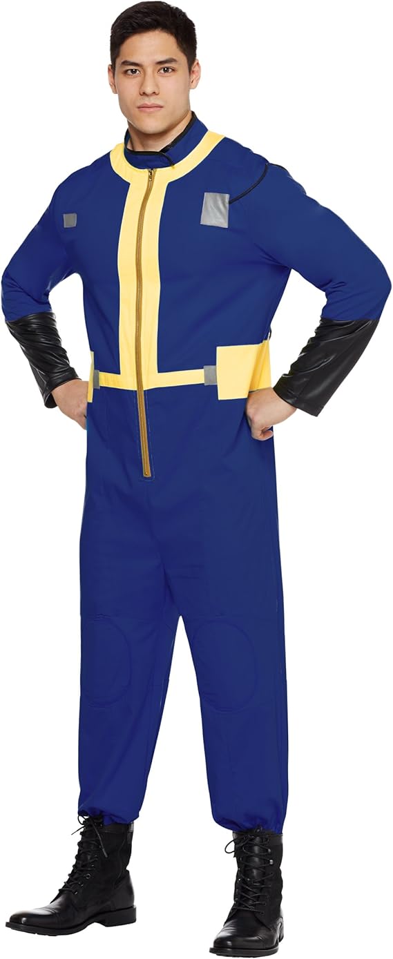 Spirit Halloween Adult Mens Vault Dweller Costume Fallout,Blue,S 34