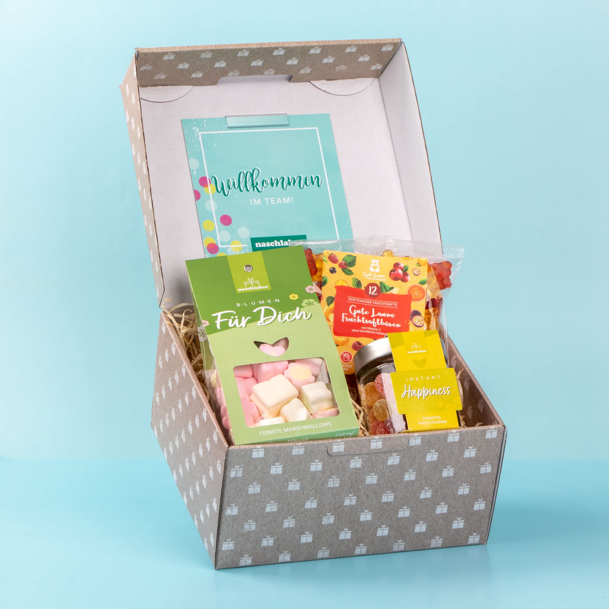 naschlabor | Onboarding Geschenkbox | Für einen schönen Start am neuen Arbeitsplatz | Als Willkommensgeschenk zur Einarbeitung und Onboarding | Perfekt für neue Teammitglieder
