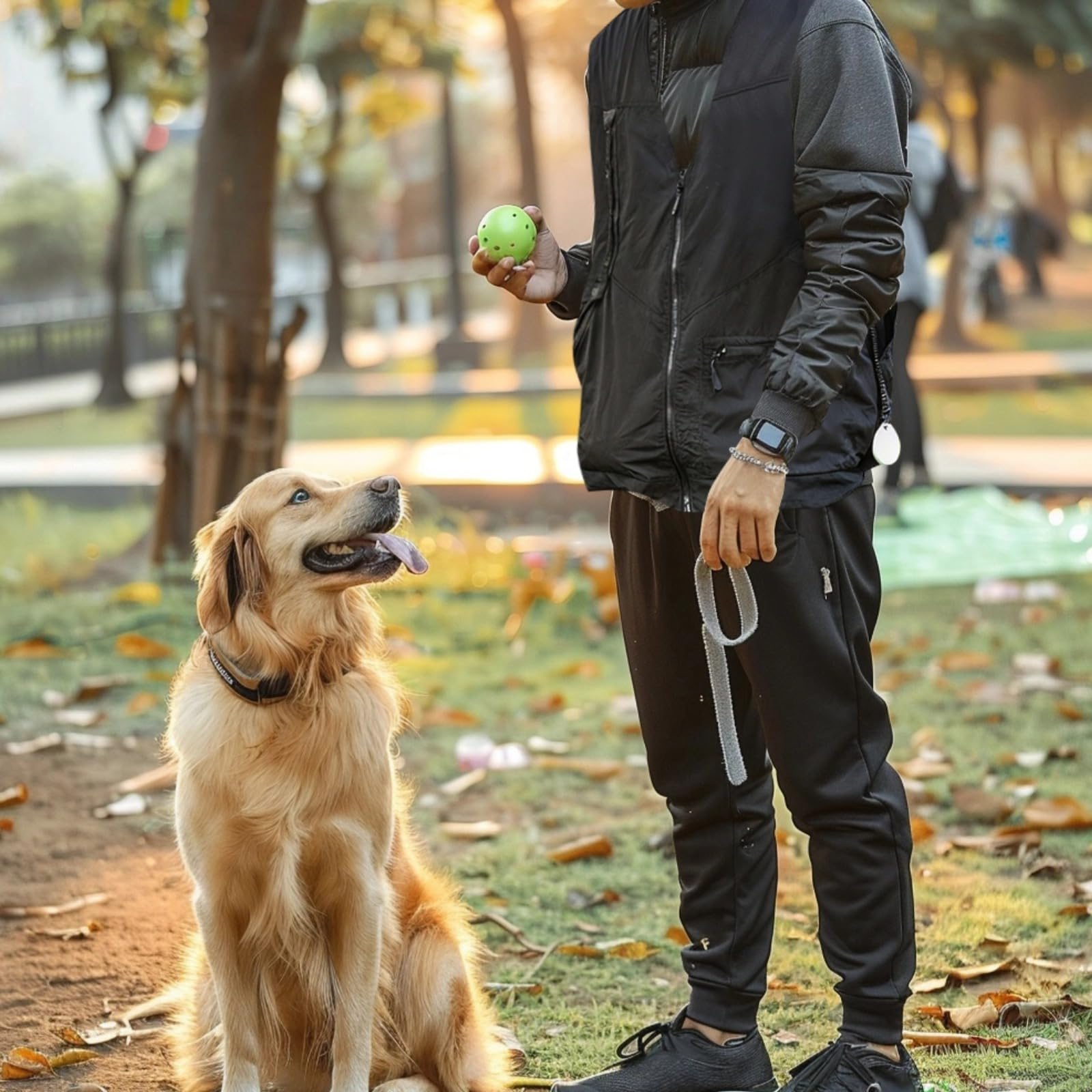 Hundetrainerweste aus Polyester-Mesh, leicht, atmungsaktiv, Wind- und wasserabweisend, mit Mehreren Taschen und D-Ring für Trainingszubehör, Größe L