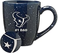 Vista 68 de Rico Industries NFL Football #1 Dad 16 oz Team Color Laser Engraved Ceramic Coffee Mug