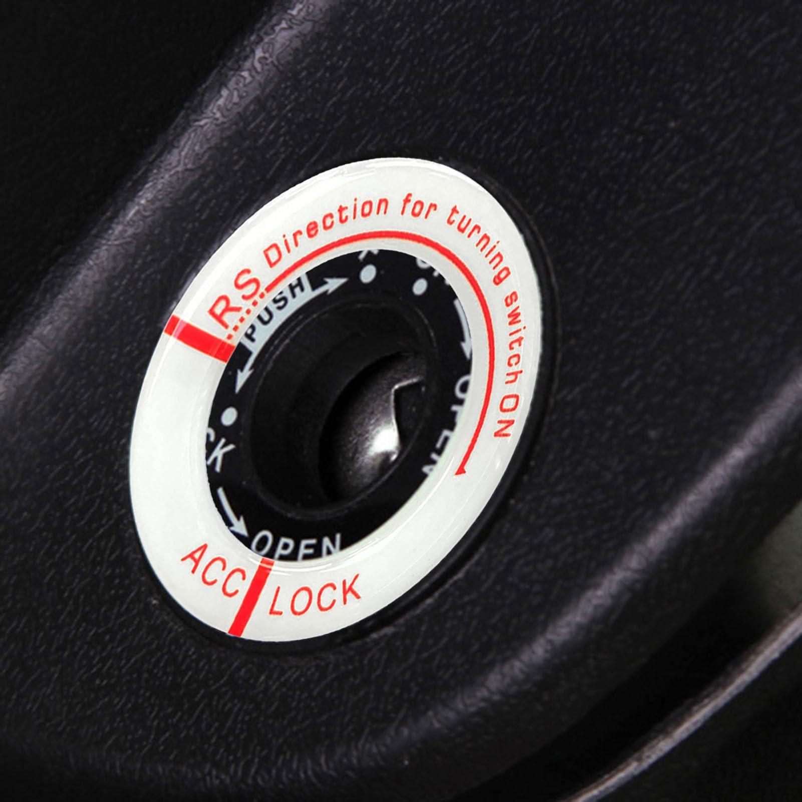 Generico Adesivo Portachiavi Luminoso, Adesivi Anello Luminoso per | Copertura Interruttore di accensione, Adesiva Perfetta, Ottima Scelta per la Tua Auto Moto