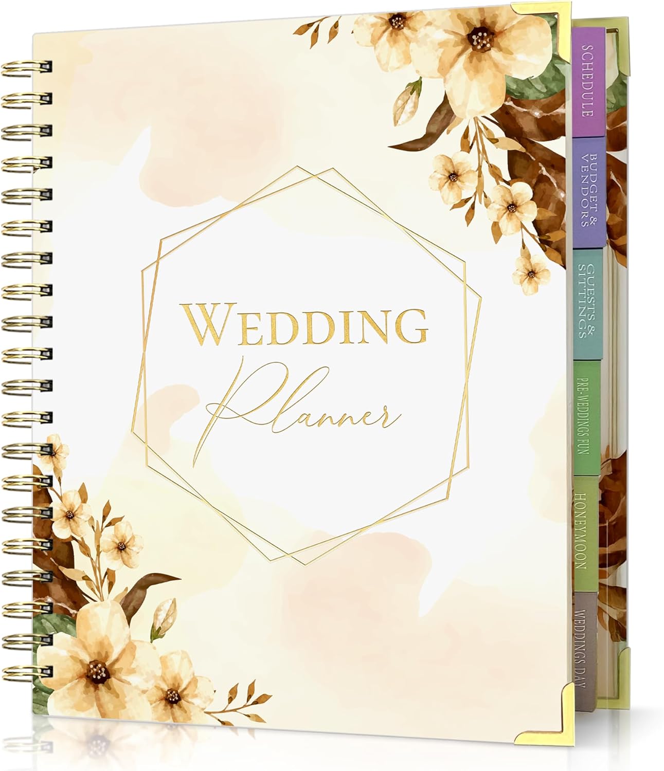 Wedding Planner with Gift Box, Pen, and Small Card, Perfect Wedding Planner Book and Organizer, Wedding Planning Book and Organizer for Future Brides and Grooms, Wedding Binder, 9X11 inches