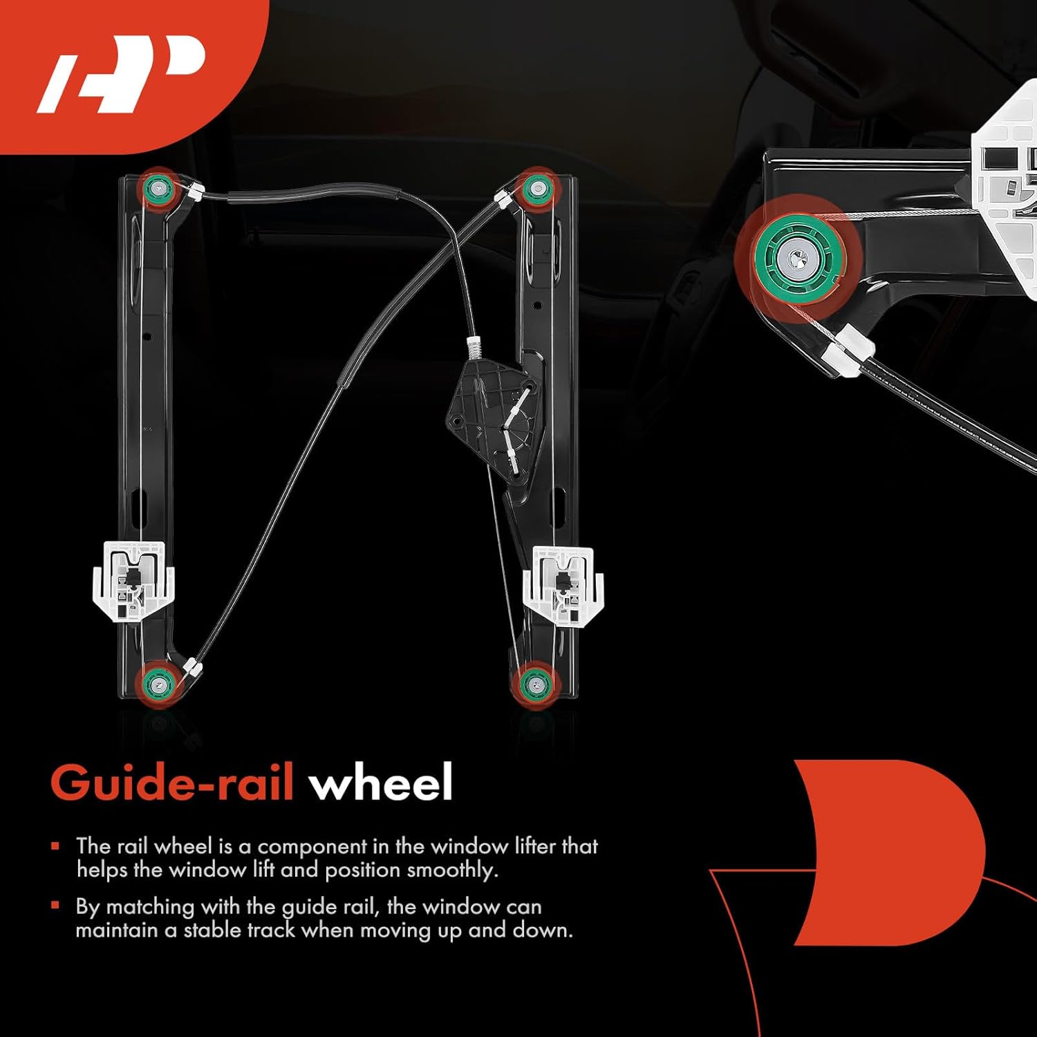 A-Premium Power Window Regulator Without Motor Compatible with BMW 320i 2012-2018 328i 2012-2016 330i 2017-2018 320i xDrive 2013-2018 328i xDrive 2013-2016 330i xDrive 2017-2018 Front Passenger Side