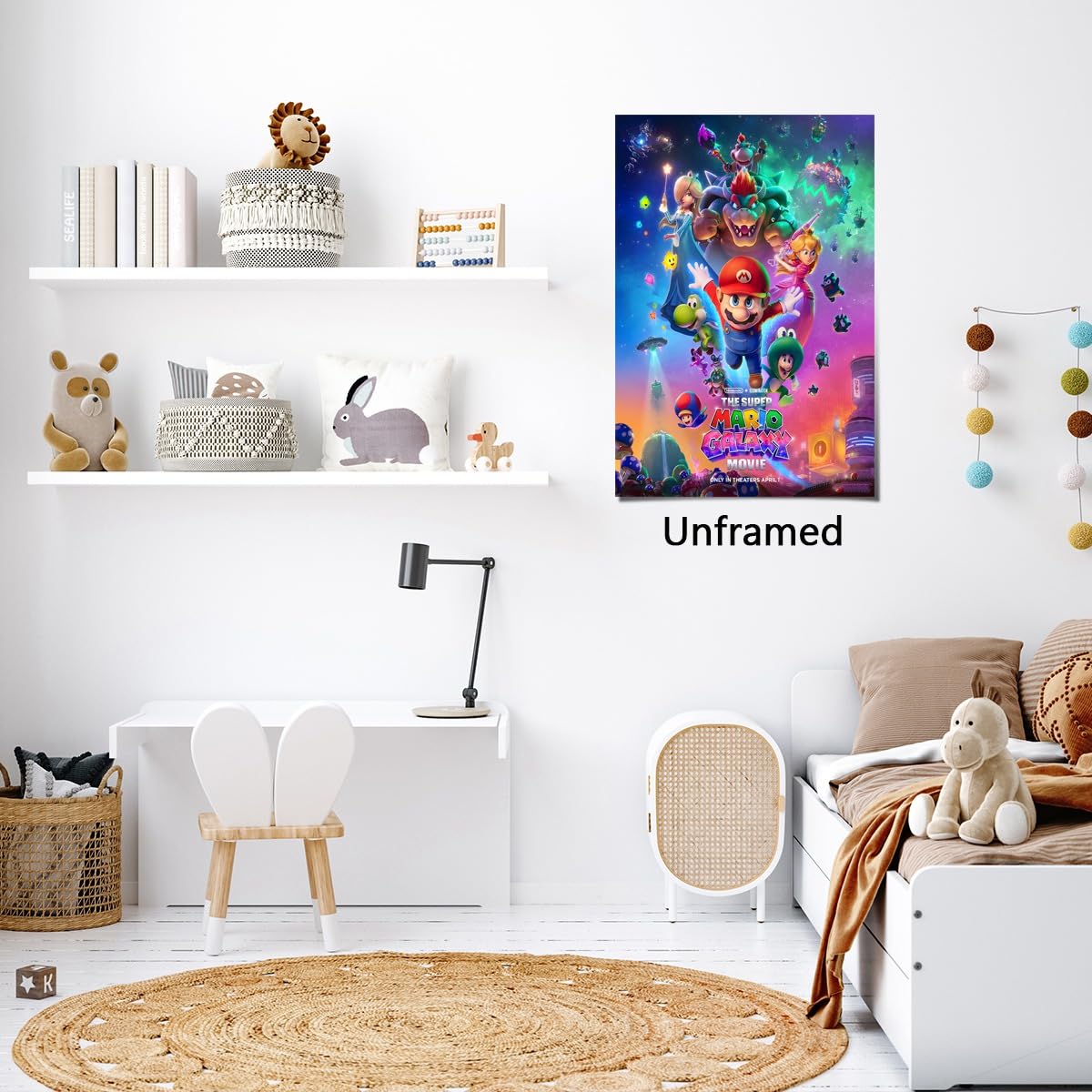 COMOR The Super Mario Galaxy Poster For Fans Kids Room Bedroom Wall Decor-Movie Mario Posters Canvas Prints Picture For Teen Boy Girls Gifts — view 4