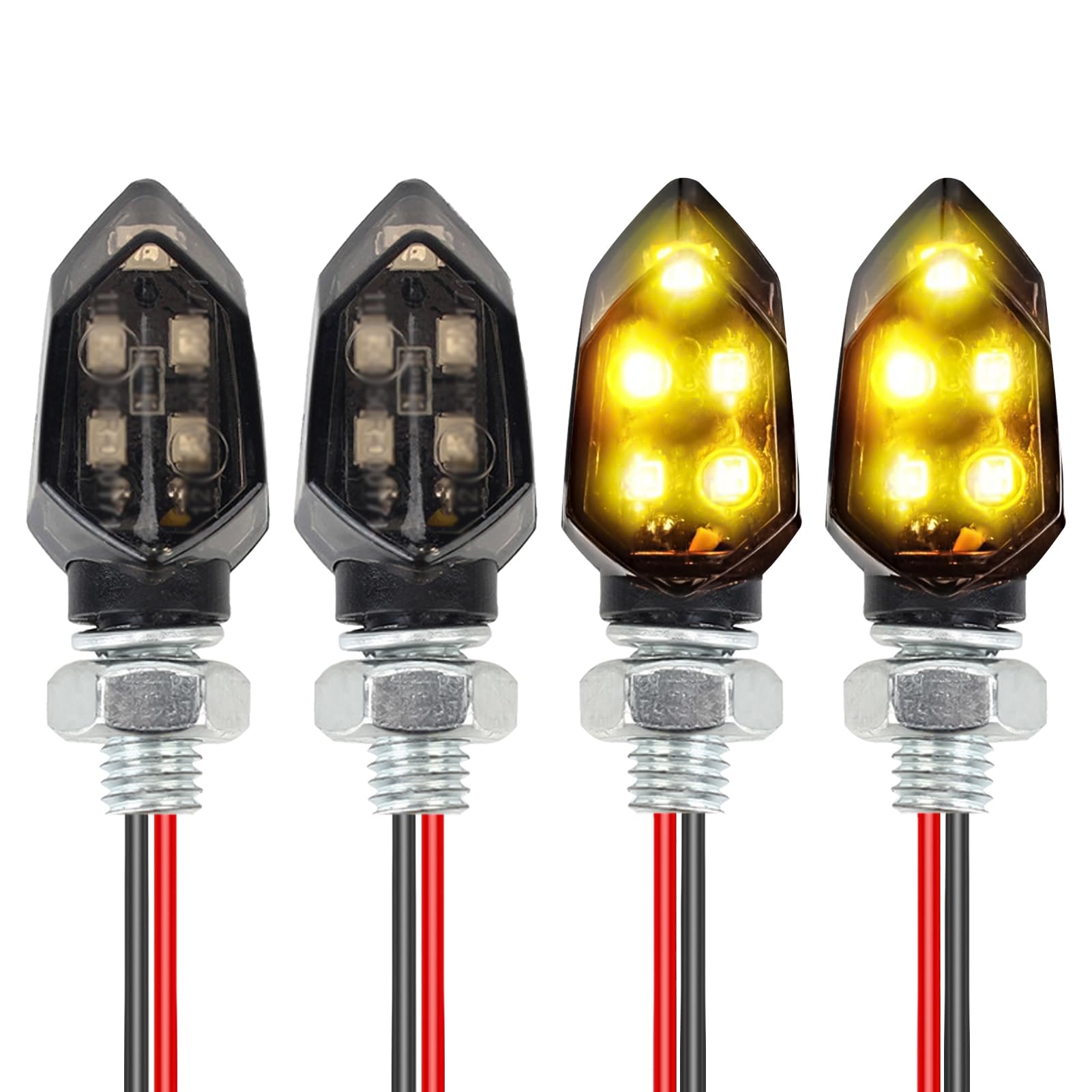 Kit di inserimento 4 indicatori di direzione anteriori fumé a LED per