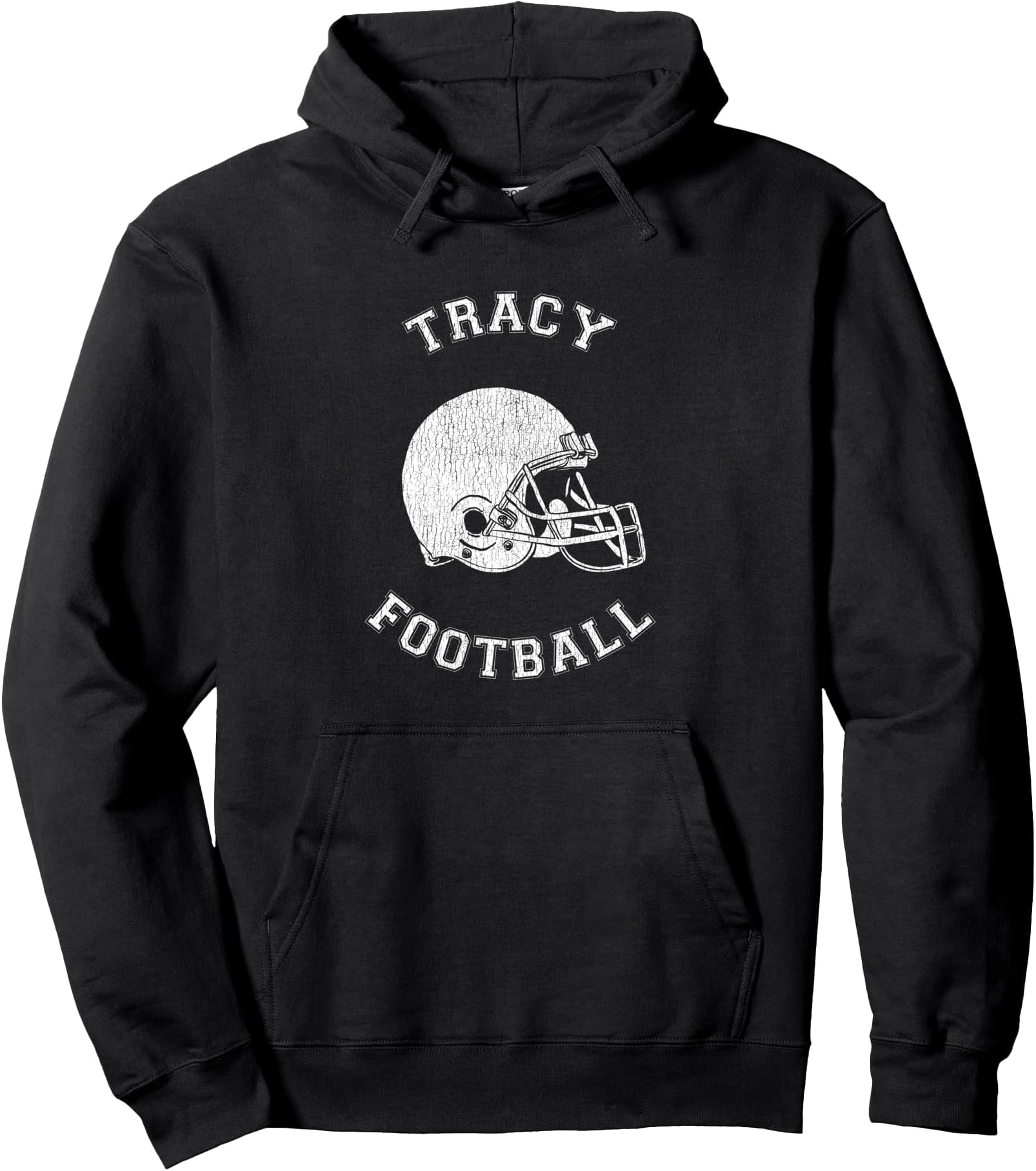 Tracy Football Distressed 1980's Retro P.E.Dept Style Pullover Hoodie