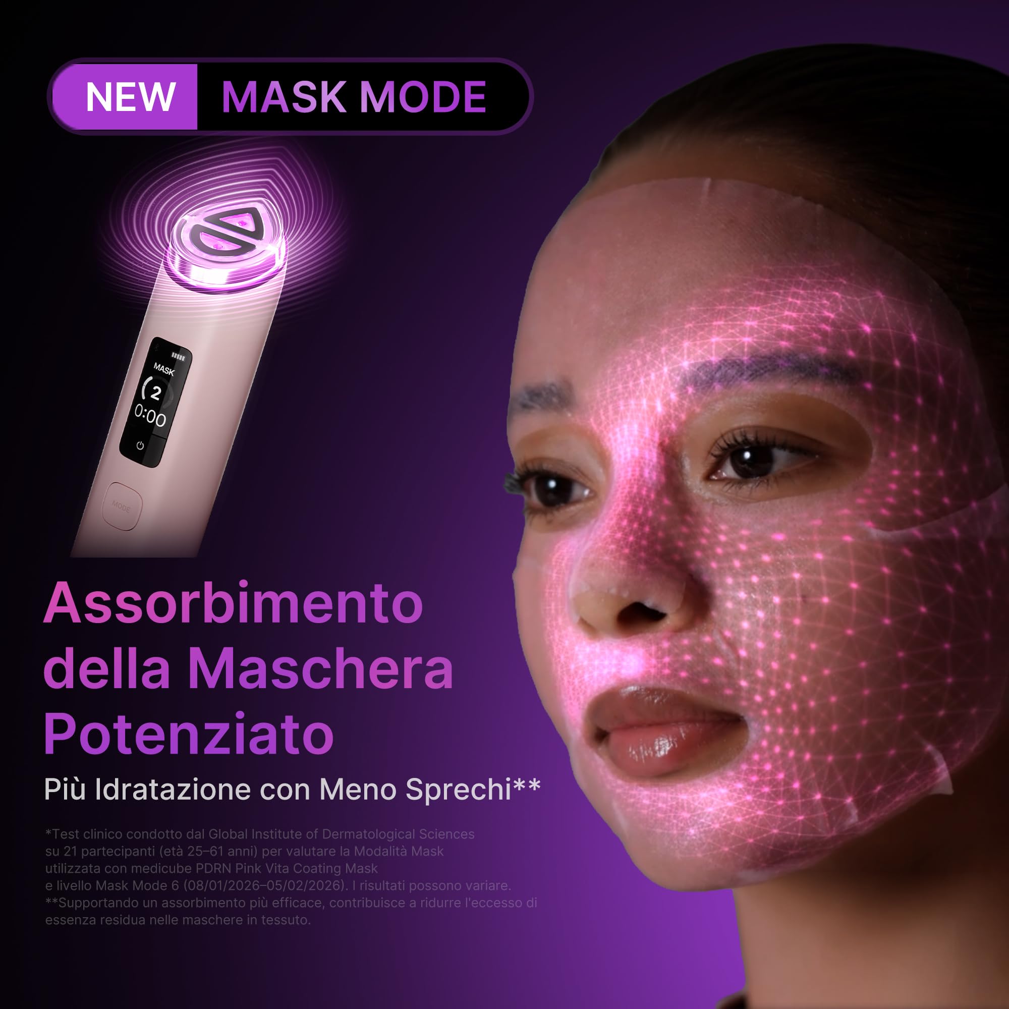 medicube Booster Pro X2™ - Dispositivo Beauty 7 in 1 per Effetto Glow, Pori, Definizione Pelle e Radiosità, Modalità Personalizzata e Funzione Boost per Maschere in Tessuto, Skincare Coreana, Bianco