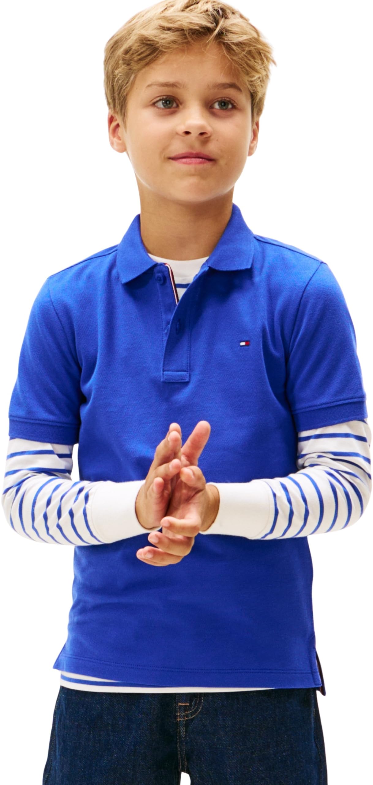 Tommy Hilfiger Jungen Poloshirt Kurzarm Flag Regular Fit