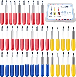 40 Pcs Replacement Blades Compatible with Explore Air 2/Air 3 /Maker/Maker 3/4 Cutting Machines - includ 10PCS Fine-Point Blades, 20PCS Standard Blaeds and 10PCS Deep Cutting Blades