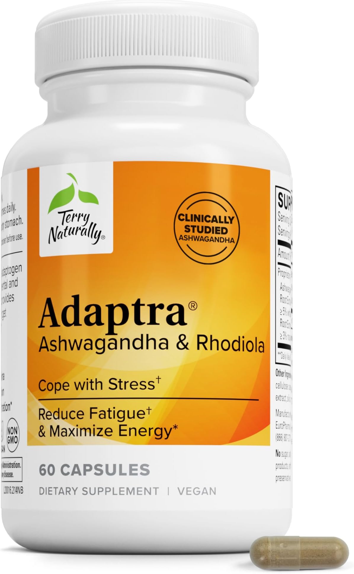 Adaptra - Stress Resilience & Energy - 60 Count | Stress Resilience, Energy and Adrenal Health Support. 60 capsules.