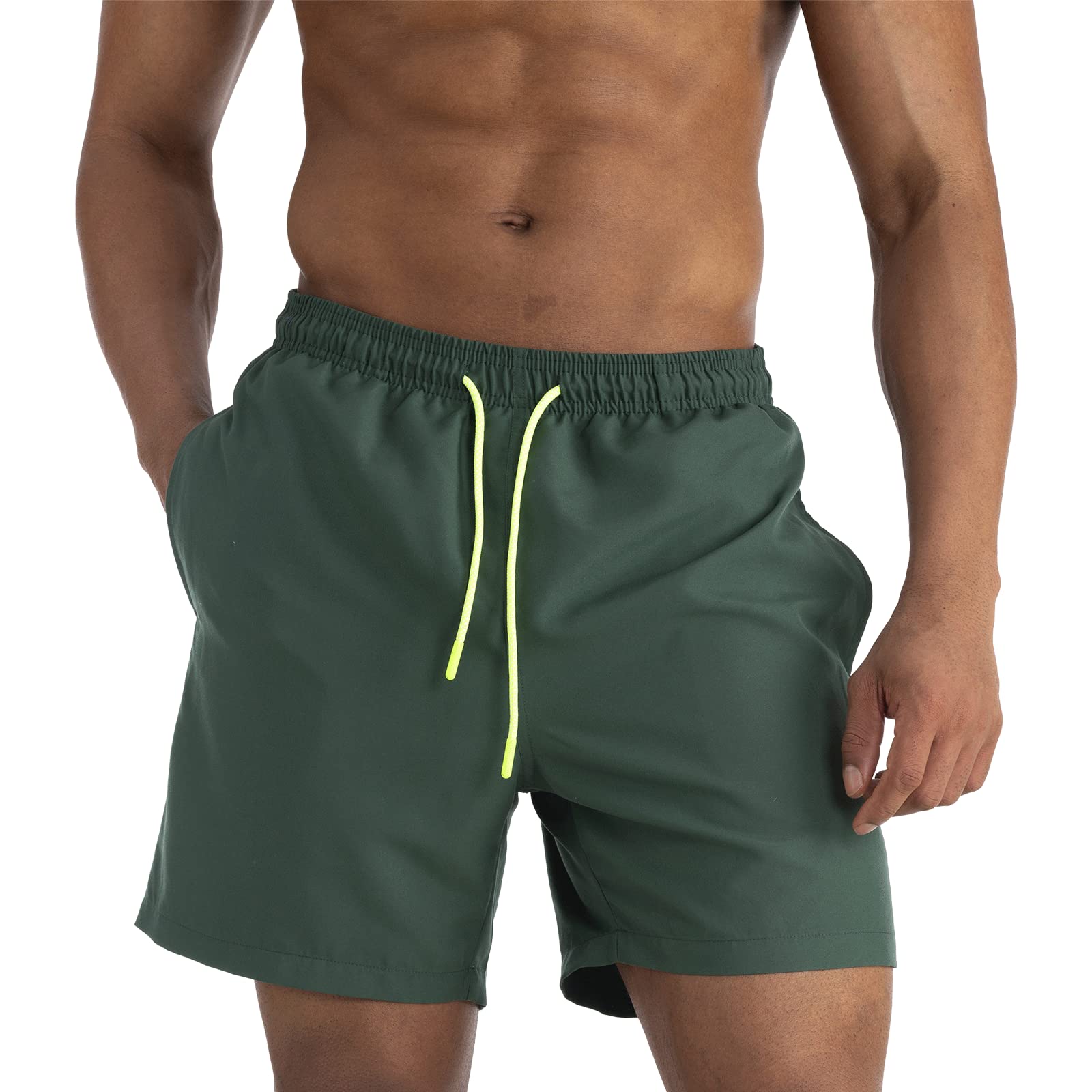 EDOTON Costumi da Bagno Uomo, Leggeri ad Asciugatura Rapida Costume Piscina Uomo Lungo Impermeabili Costume Uomo Mare con Cintura Regolabile e Tasche/Nuoto/Surf/Casual