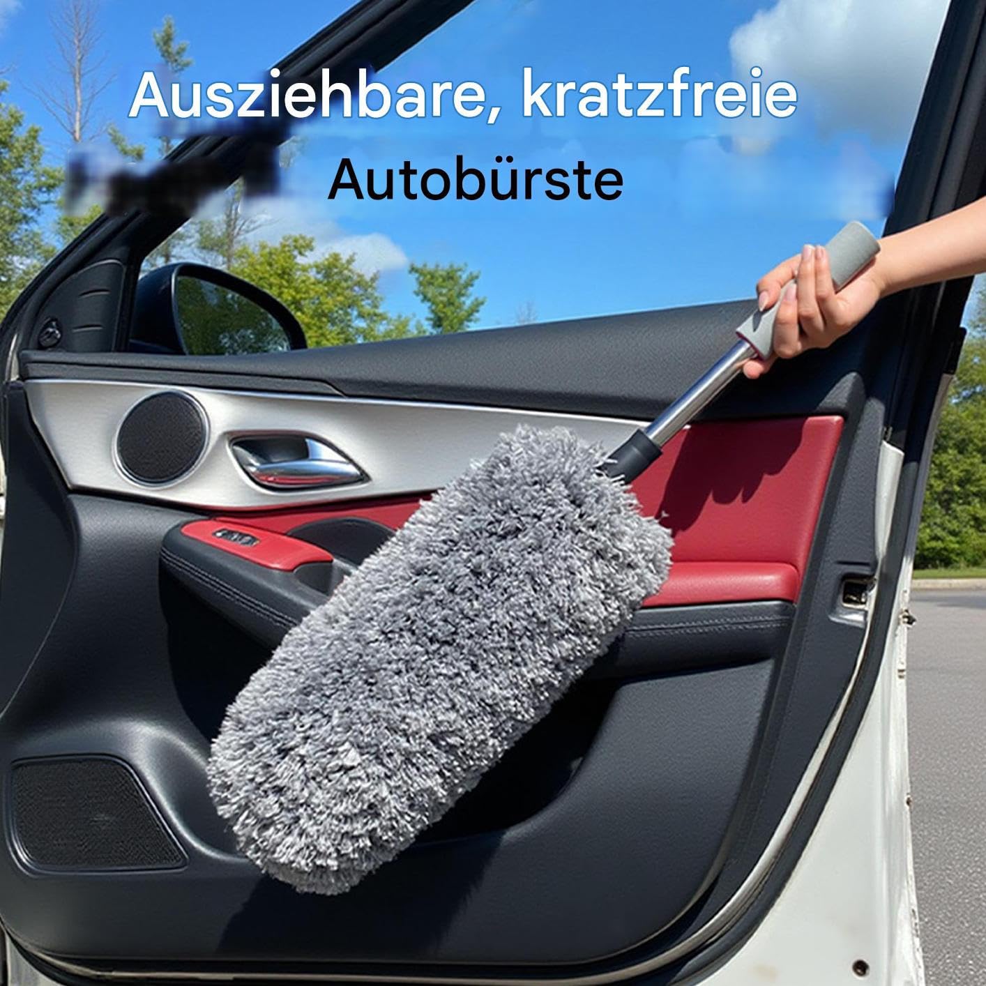 Auto Staubwedel Außenbereich - Ausziehbarer Kratzfrei Detail Staubwedel | Auto Reinigungsbürste,Für Automobil LKW Armaturenbrett Windschutzscheibe Lüftung Detailreinigung Reinigung Und Pflege