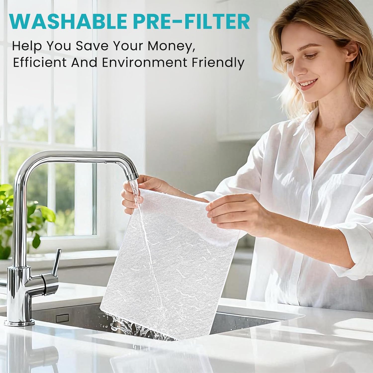 Air Purifiers for Home Cover Up to 2200 Ft², HEPA Air Purifier with Washable Pre-filter, Pet mode, PM 2.5 Air Quality Monitor Fragrance Sponge for Smoke, Odor, Dander, Pollen (White) - Image 8