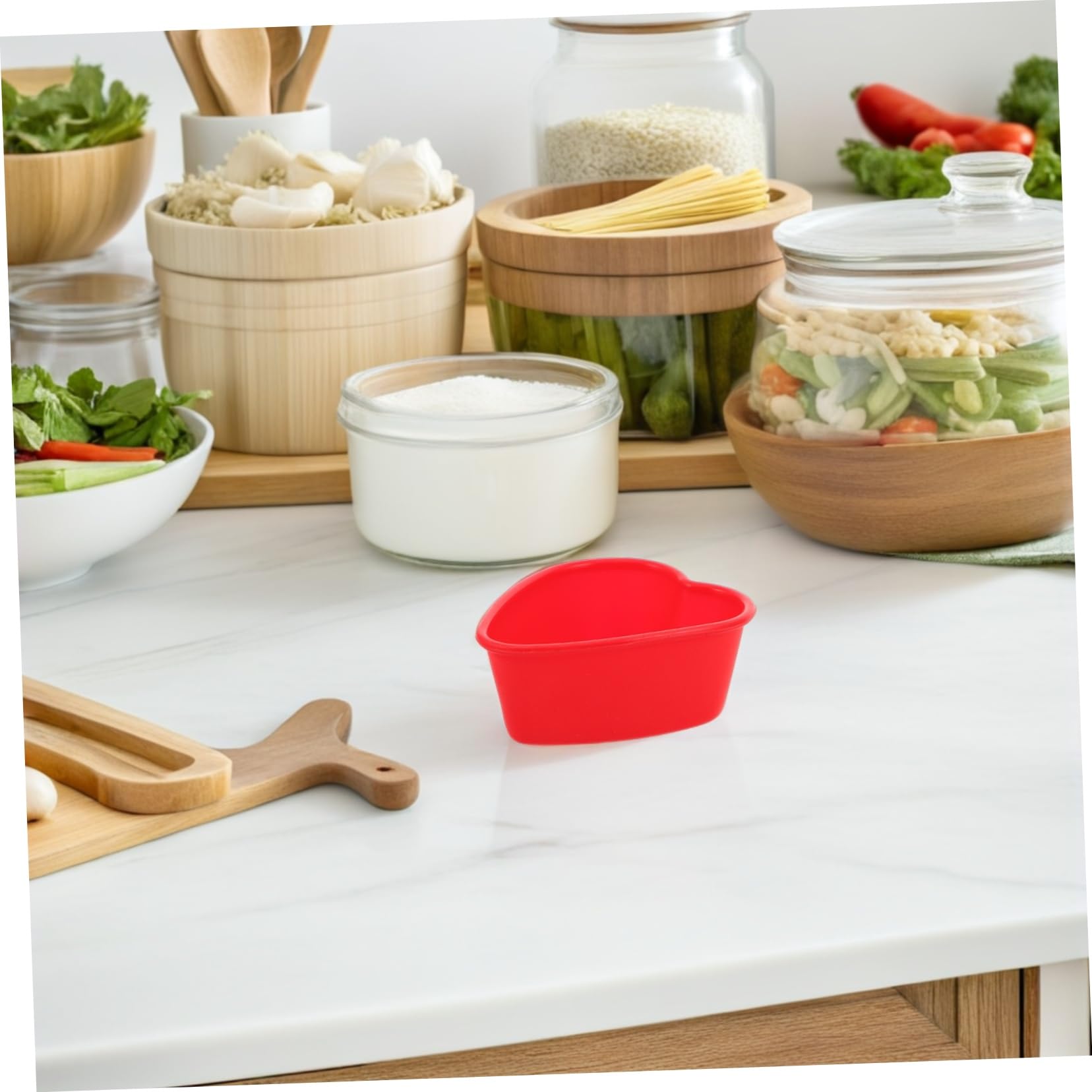 BESTYASH Stampo Cuore in Silicone per Dolci 7 Cm, 50 Pezzi Forma per Torta, Mousse e Cioccolatini, Riutilizzabile, Facile da Sganciare, per Occasioni Speciali