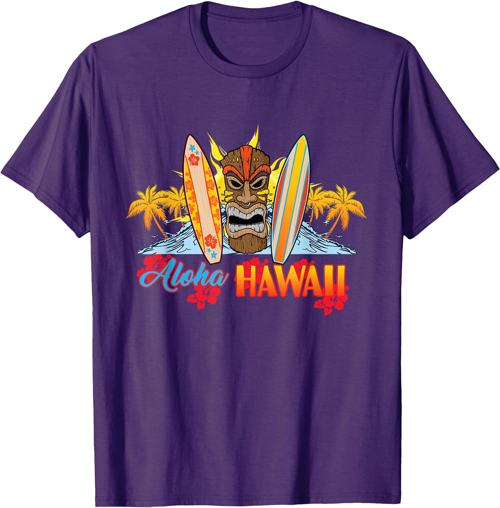 AlOHA Hawaii T-shirt from the island. Feel the Tiki Spirit T-Shirt