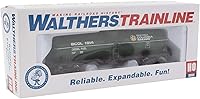 Vista 5 de Walthers Trainline HO Escala Modelo British Columbia Railway Tank Car, verde/amarillo/blanco