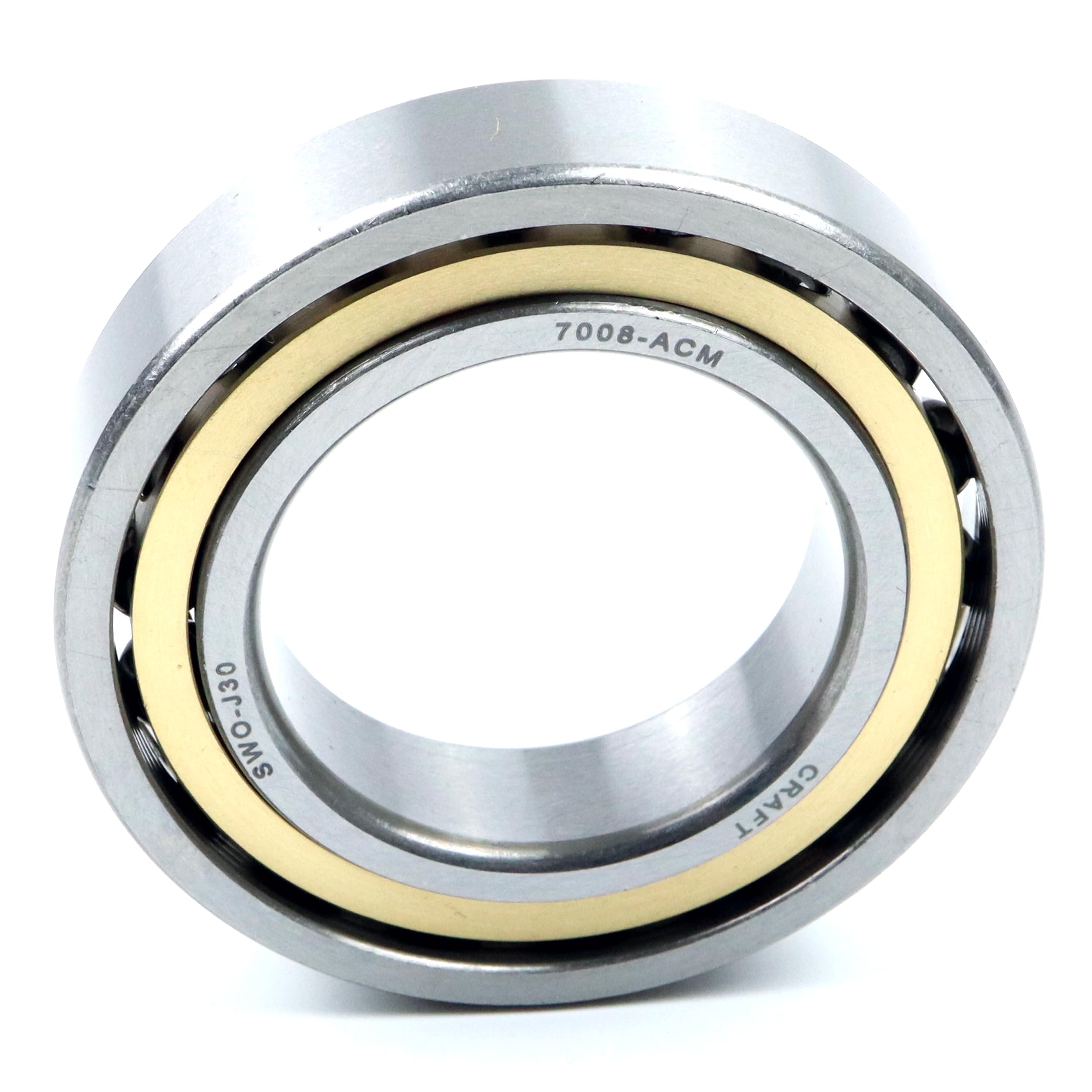 Schrägkugellager 7008 ACM 40x68x15mm, DIN 628, zweireihig, Reibungsarm, abgedichtetes Lager für radiale & axiale Belastungen, Ideal für Industrie- & Automobilanwendungen