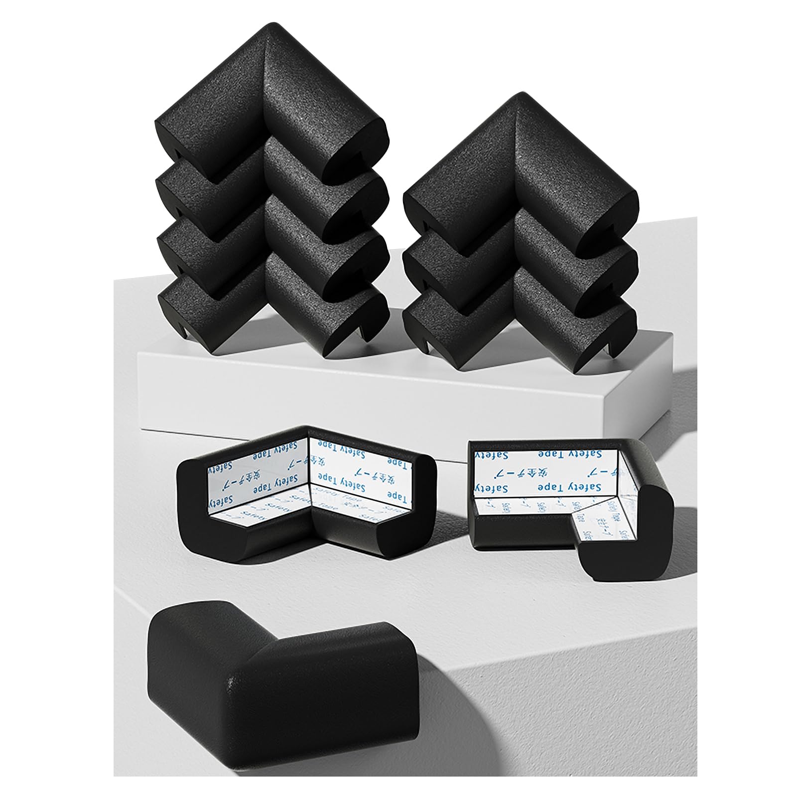 Table Corner Protectors for Baby,Baby Proofing Edge Protectors, Foam Soft Baby Safety Guards Products,Suitable for Furniture Fireplace Coffee Desk Cushion,Sharp Corners Bumper (Black)