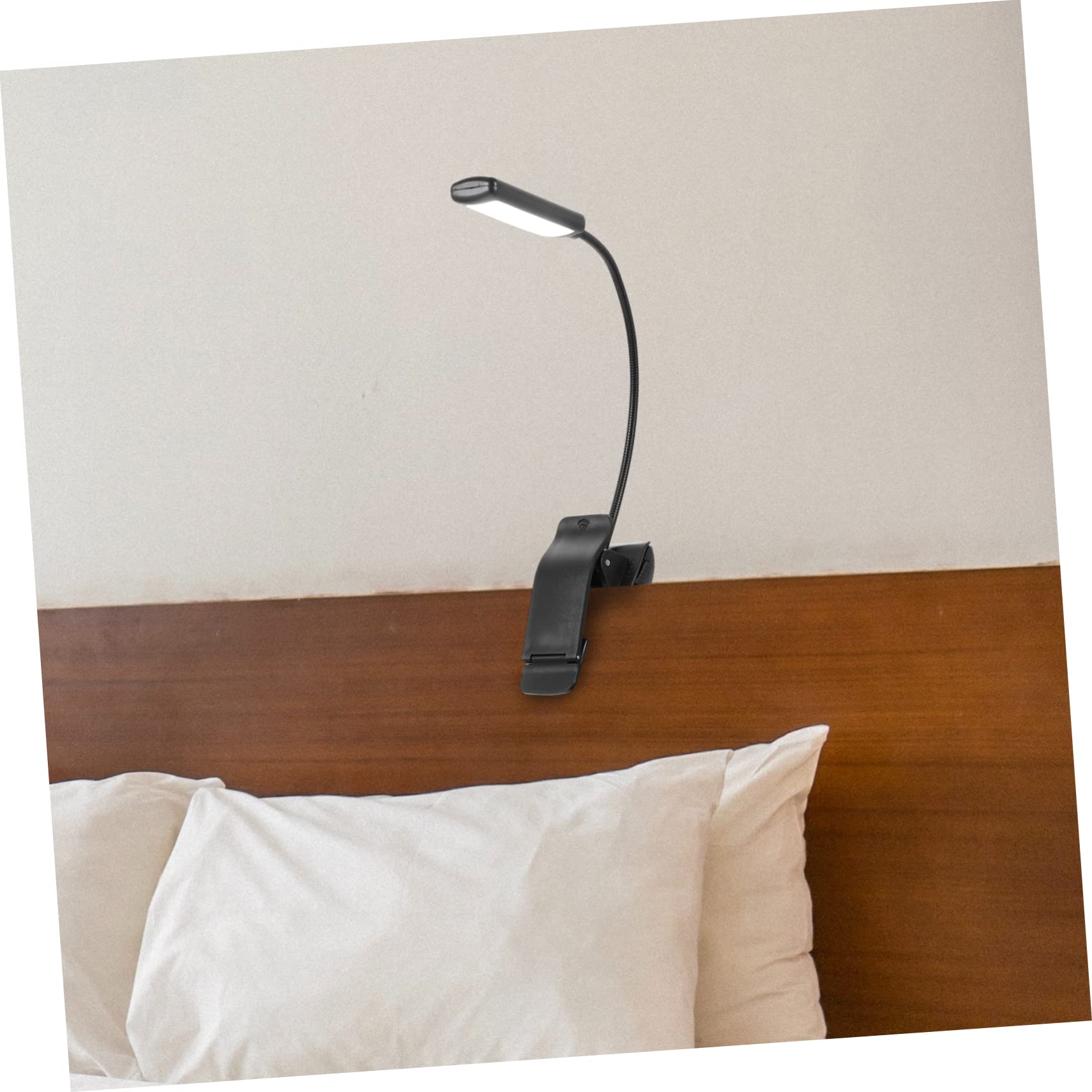 VILLCASE 1Set Rechargeable LED Clip Lamp Durable Reading Light for Music Bedside Use with Design and Balanced Light Distribution for Musicians and Book Lovers