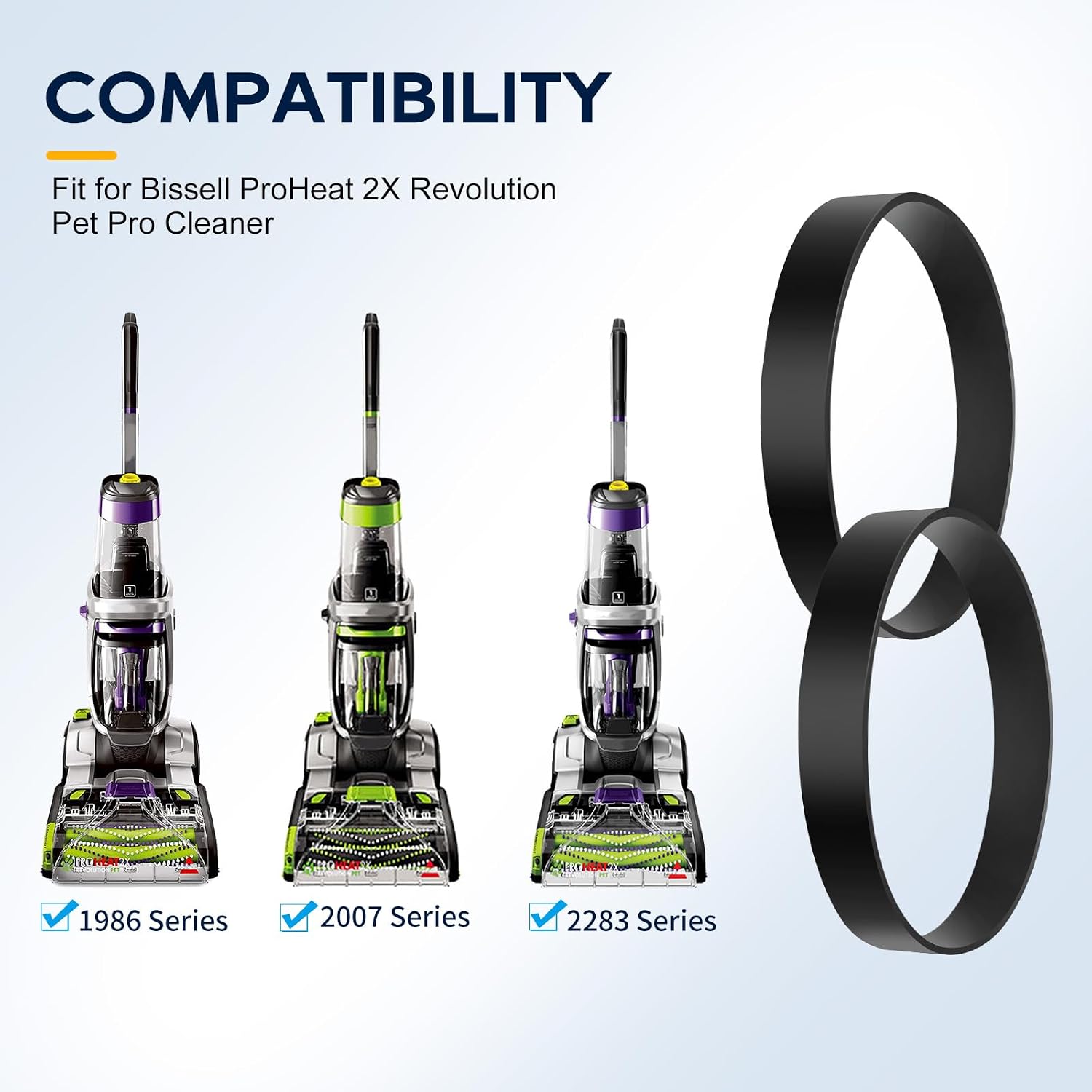 Vacuum Belt Compatible with Bissell ProHeat 2X Revolution Pet Pro