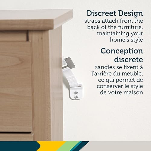 Miniatura 6 de Safety 1st Correas de pared para muebles, paquete de 4