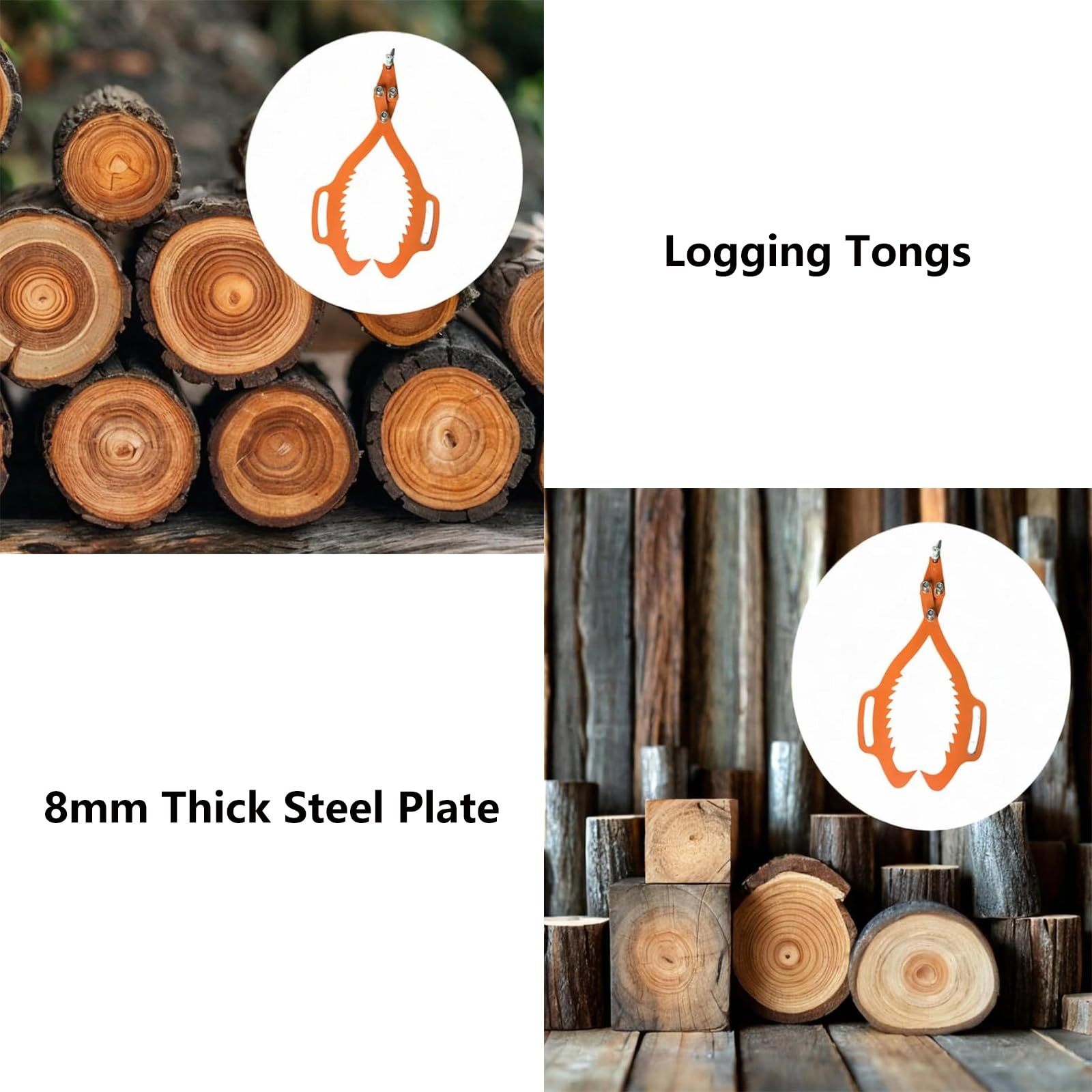 Pinzas para Troncos, Pinzas para Levantar Troncos, Pinzas para Deslizar Madera de 21 Pulgadas, Pinzas Resistentes para Troncos, Ganchos para Tractores, Camiones y montacargas.