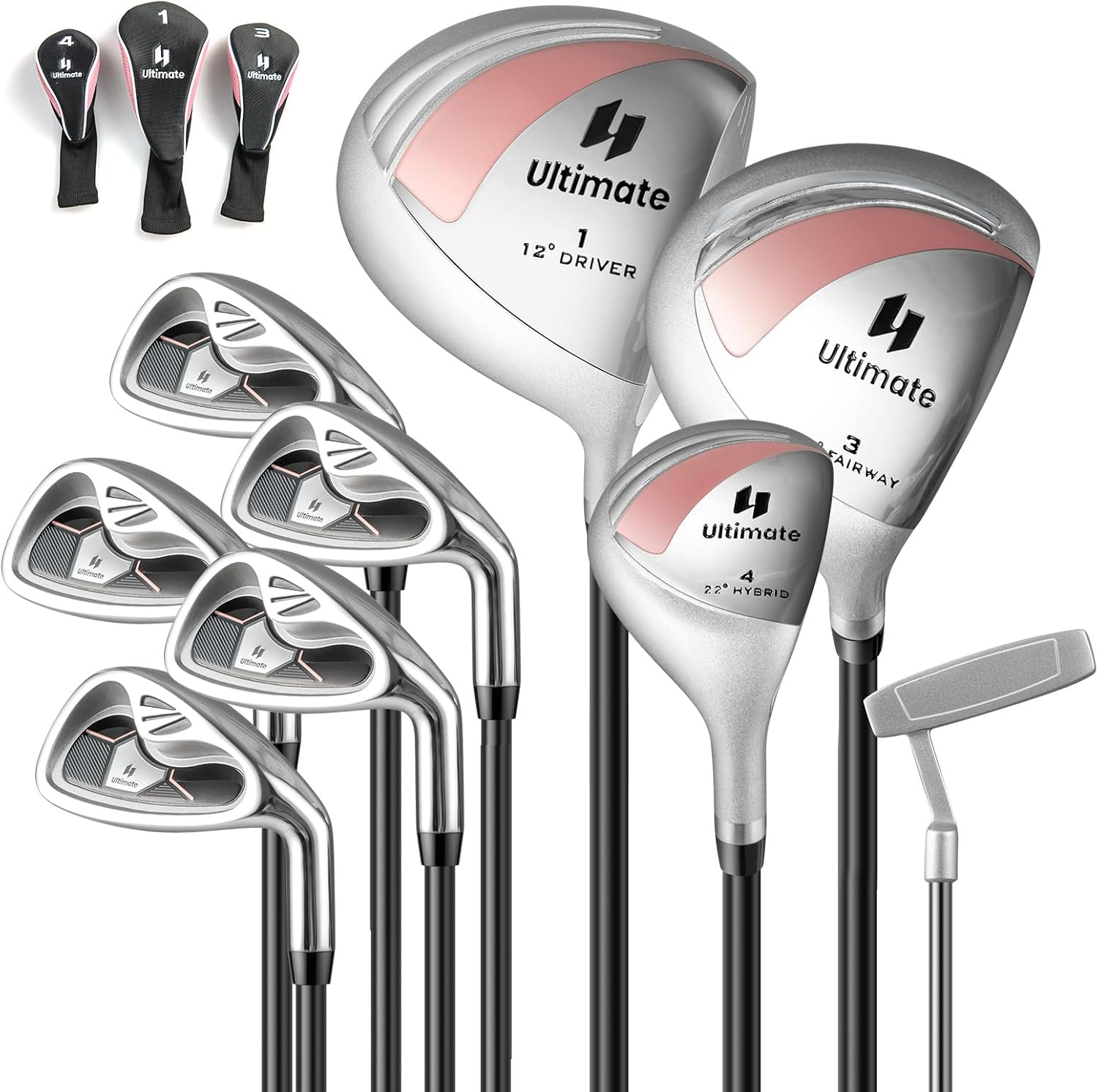 COSTWAY Womens Golf Club Set, 9 Pieces Complete Set with 460cc Alloy