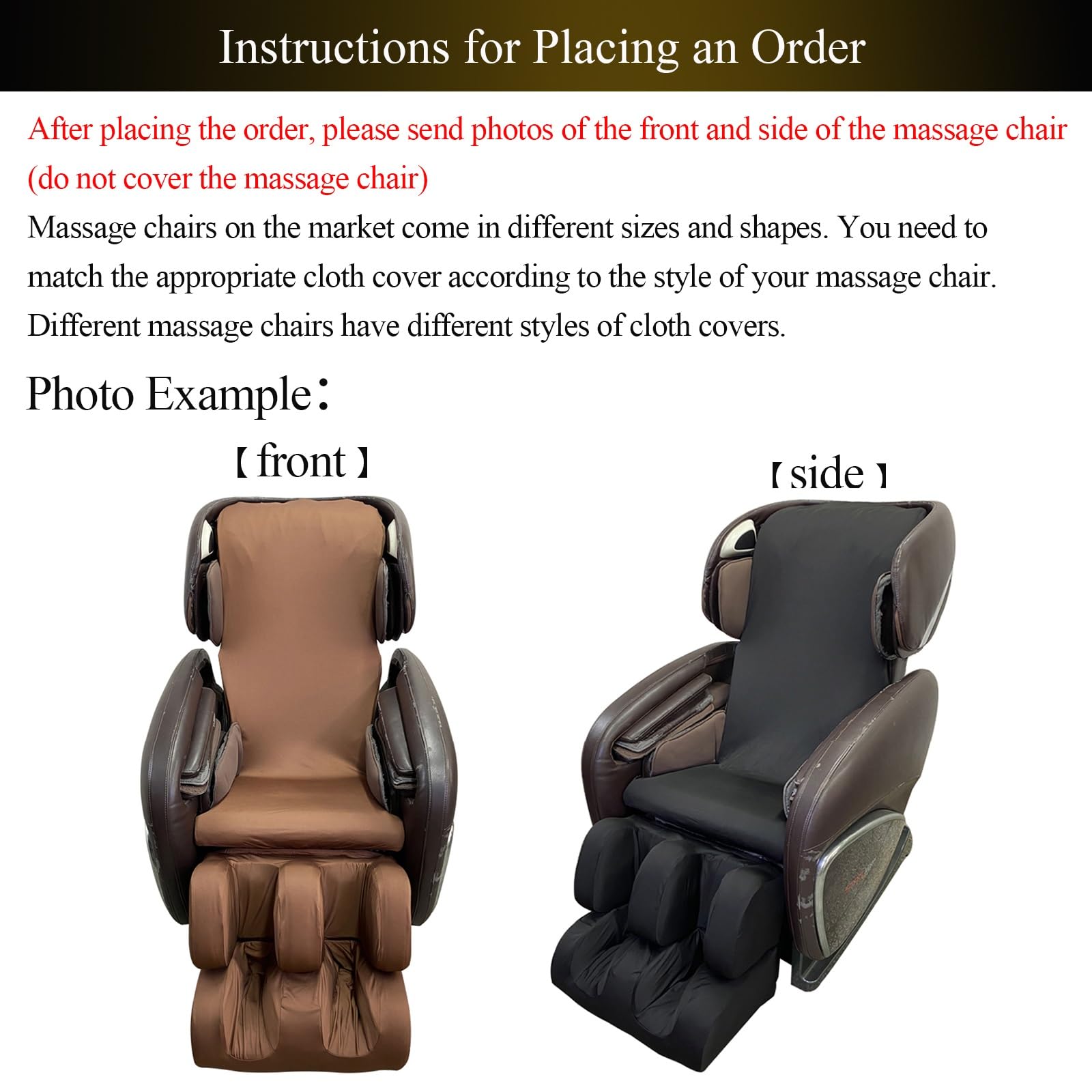 Funda para Silla de Masaje,Tejido Elástico Funda Protectora para Silla de Masaje Shiatsu de Cuerpo Completo Lavable Cubierta Polvo de Repuesto para Sillón de Masaje(Black)