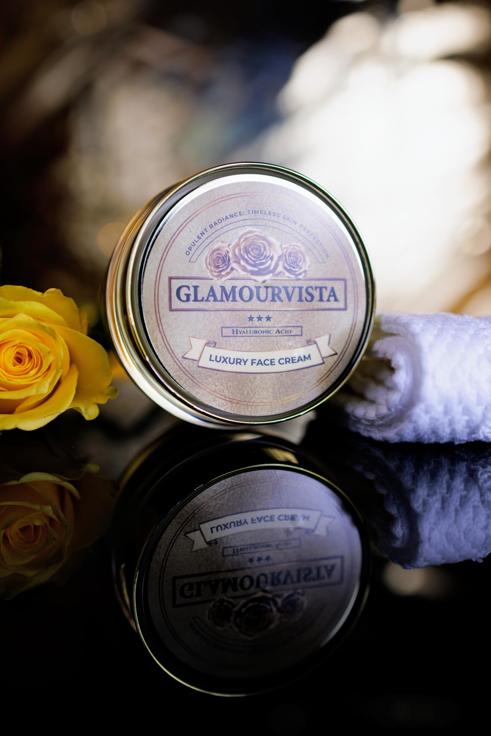 Glamourvista Luxury Anti-Wrinkle Face Cream, Collagen, Hyaluronic Acid & 24k Gold Flakes - Image 3