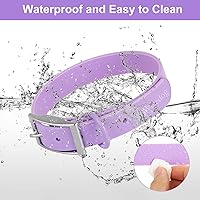 Vista 15 de Wisedog Waterproof Dog Collar: Multiple Adjust 7" to 23.6", Soft Rubber Coated Webbing, Easy to Clean, for Small Medium Large Dogs