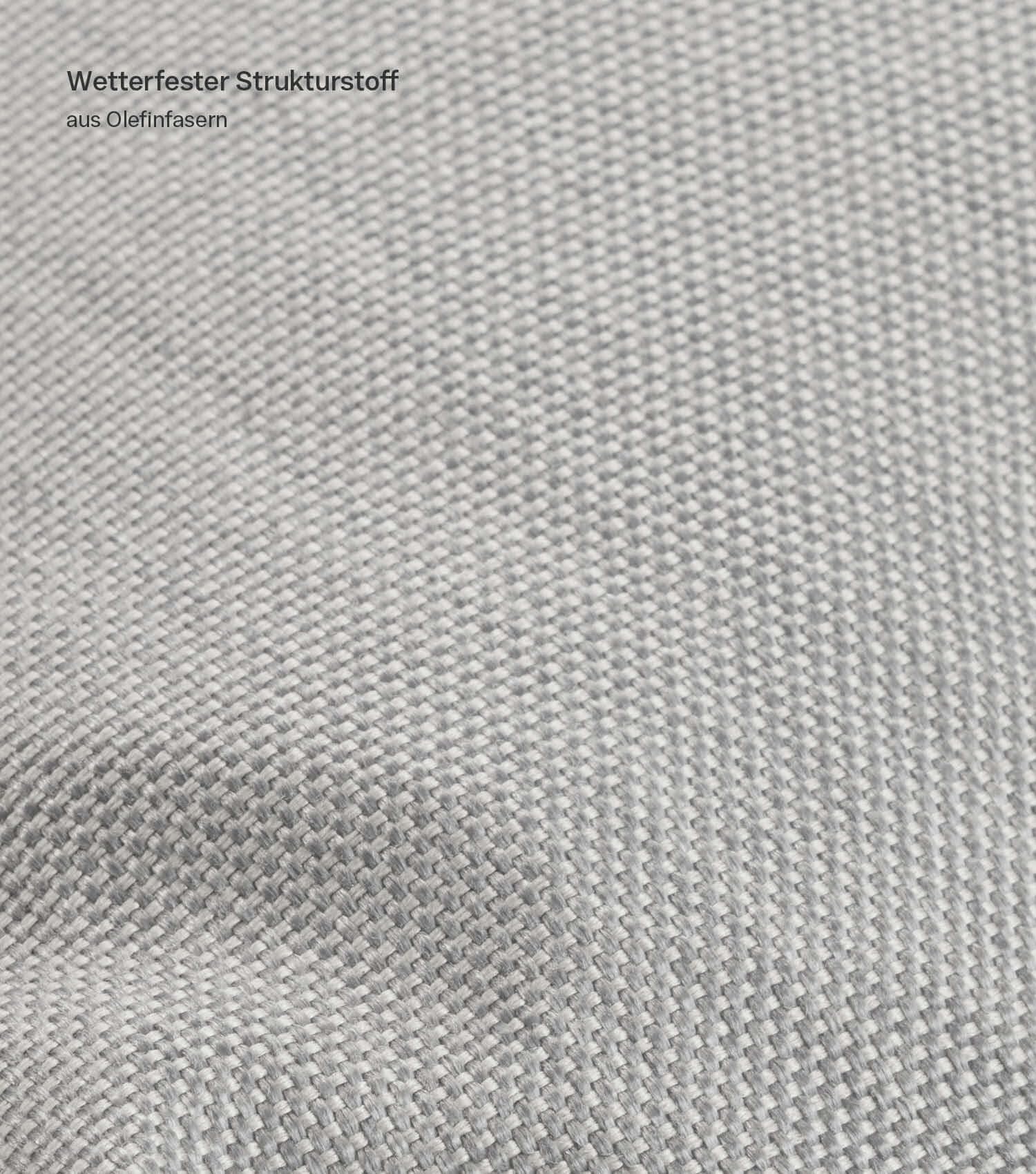 mokebo Gartensessel mit Hocker & Schutzhülle 'Der Sunnyboy' Made in Germany, Outdoor Sitzsack, Bean Bag mit Füllung, als Liegekissen, Gartenliege, Relaxliege, Bodenkissen oder Liege in Lichtgrau