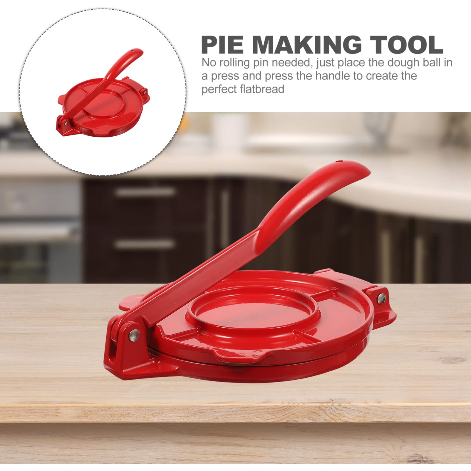 Tortilla-Presse, Teigpresse, 12 Zoll, Quesadilla-Maker, Tortilla-Maker-Presse, Empanada-Maker-Presse, Pizzapresse, Onigiri-Form, Tortilla-Presse, Chapati for Drehen, Aluminium-Maiswerkzeuge/20/157
