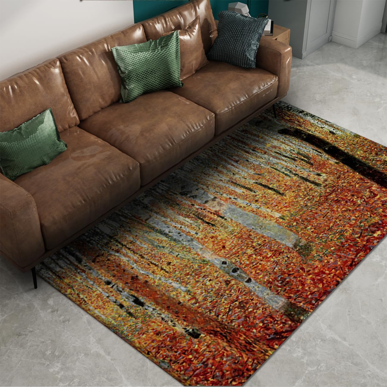 Tapis de zone bouleau pour une descente de lit cocooning