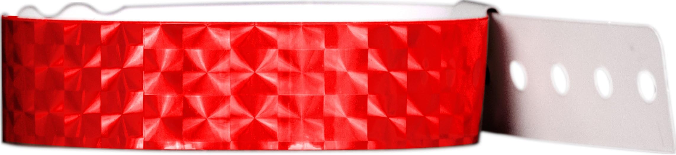 Wristband Giant Plastic Techno Wristbands Box of 100 The Ultimate Event Wristband (Red)
