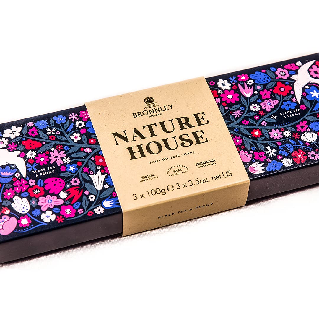 BronnleyNature House Black Tea & Peony Triple Milled Soaps