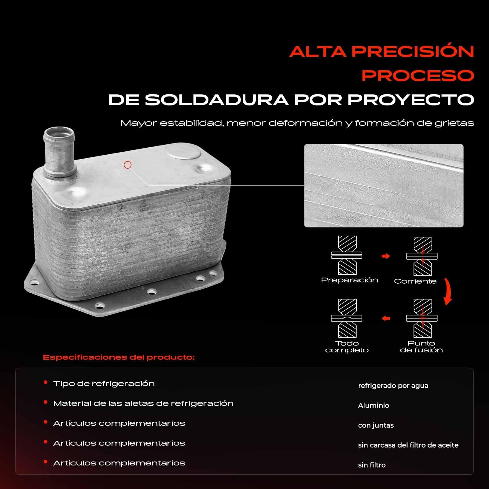 Frankberg Enfriador de aceite aceite de motor | Compatible con: Serie 6 Convertible E64, Serie 3 E46, Serie 3 Convertible E46, Serie 3 Coupé E46, Serie 3 Touring E91