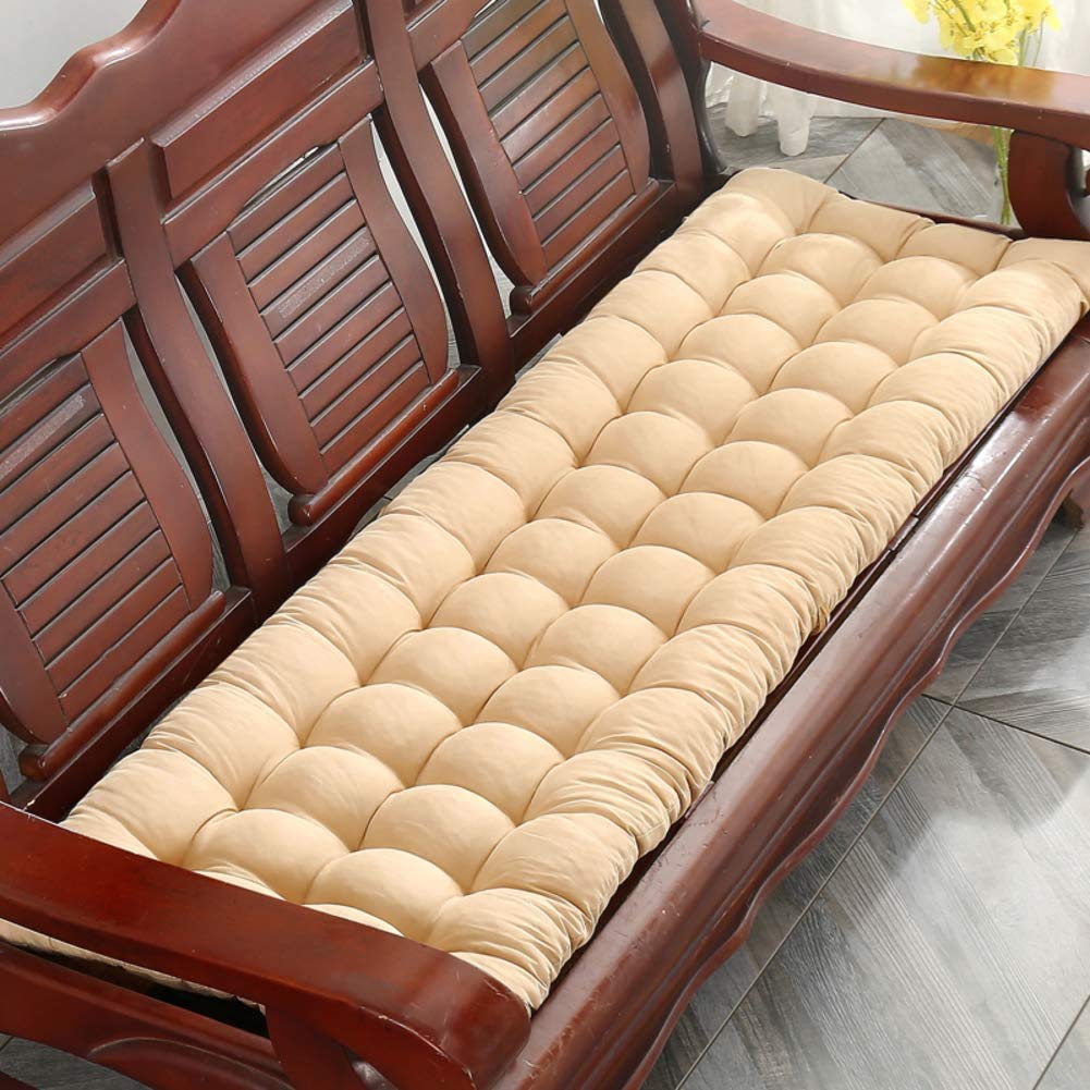 AMR Extra Premium Rocking Chair Cushions/Non-Slip Sofa, Bench, Home-Garden Cushions - Pack of 1 (48'x16'Inch), (Beige, Cotton)-image-9