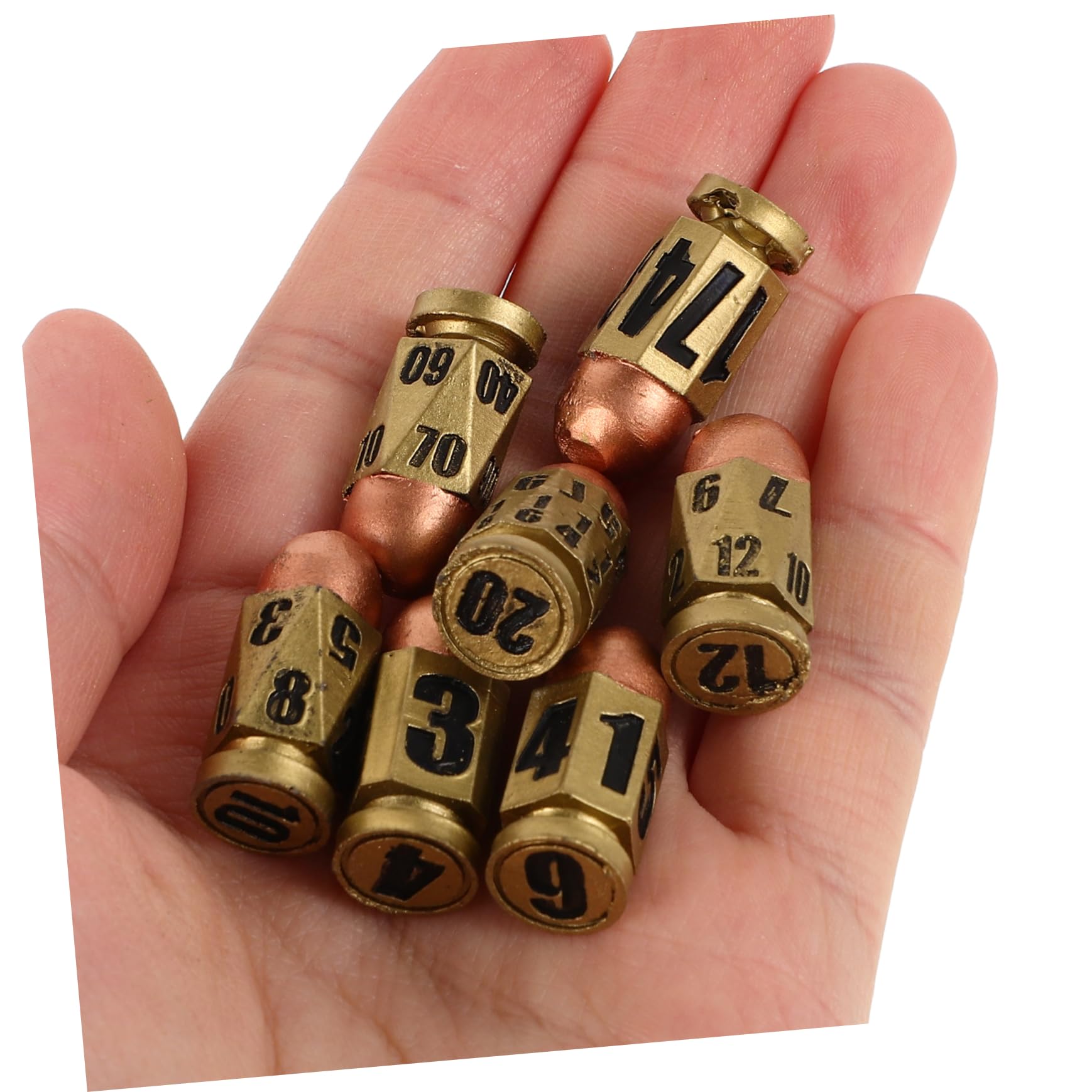Toyvian Dés de Rôle en Résine avec Base, 16mm, Petits Dés à Chiffres, Portables et Résistants, pour Jeu de Société et Ktv