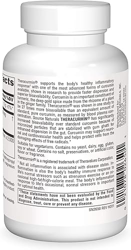 Miniatura 2 de Source Naturals Theracurmin, Apoya la Respuesta Inflamatoria Saludable*, 600 mg - 60 Cápsulas Vegetarianas
