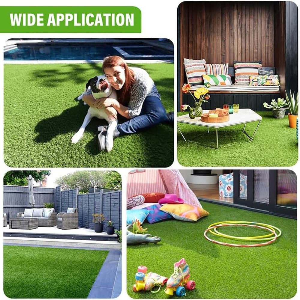Artificial Grass Turf, 1.77" ultrathick Astroturf Fake Grass Carpet 2x71FT,Indoor Outdoor Pet Faux Synthetic Grass Astro Rug Carpet for Garden Backyard Patio Balcony