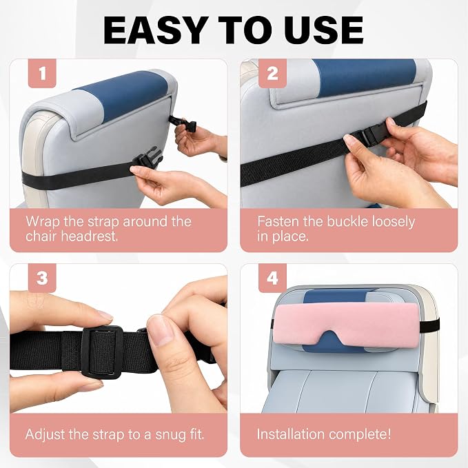 Sujetador de cabeza para dormir con antifaz doble faz ajustable miniatura 7