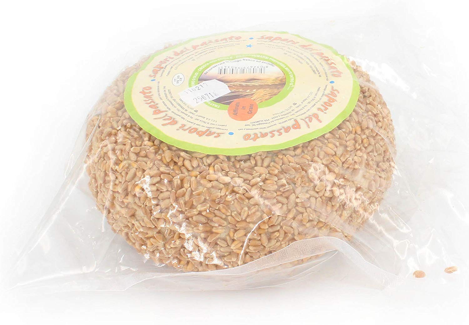 Ganzer Käselaib 1,2 kg - GRANAIO - PECORINO TOSCANO DOP aus CASENTINO - Im WEIZENRINDE gereift - 6 MONATE - Käse aus BERGSCHAFMILCH - Direkt aus Italien