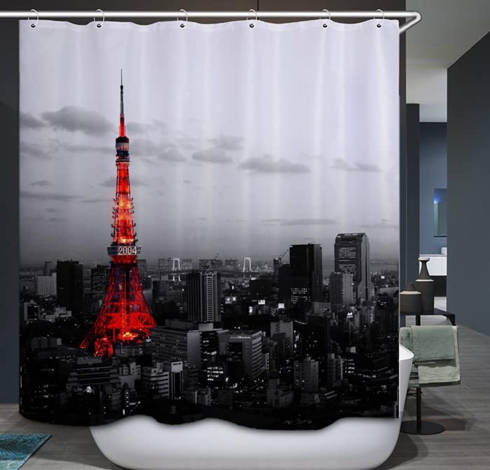 TENDA DOCCIA EXTRA LUNGA Altezza Bianca Per Il Bagno, Tenda Da Bagno Larga In Poliestere Antimuffa Impermeabile Per La Vasca Da Bagno Larghezza 180 X Altezza 200cm 85220870
