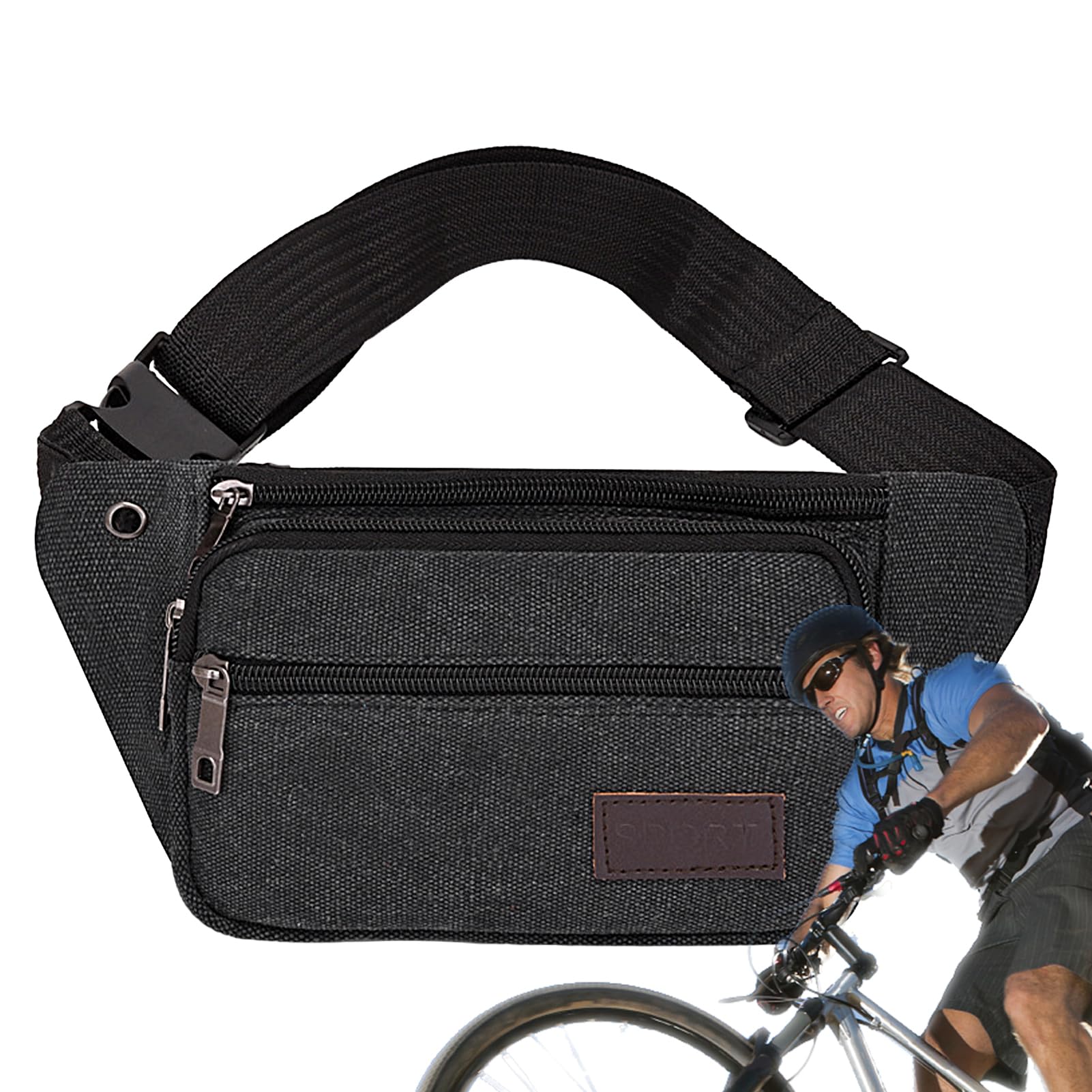 Aznever Fanny Pack | Travel Canvas Fanny Pack | Belt Zipper Pouches for Men Women Compact Pouch Waist Pack for Traveling Hiking
